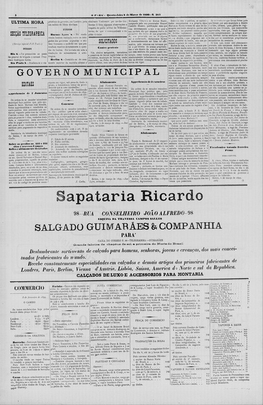 Jornal Vapores 8 Marco 1899