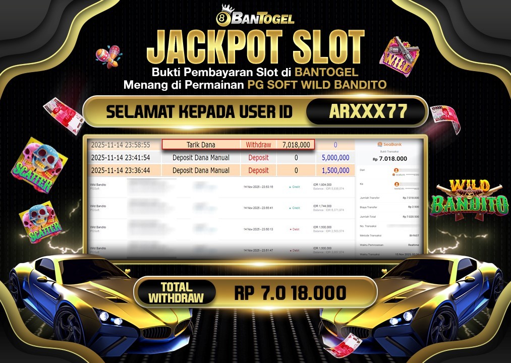 BUKTI JACKPOT LUNAS BANTOGEL