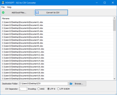 VovSoft XLS to CSV Converter 1.1