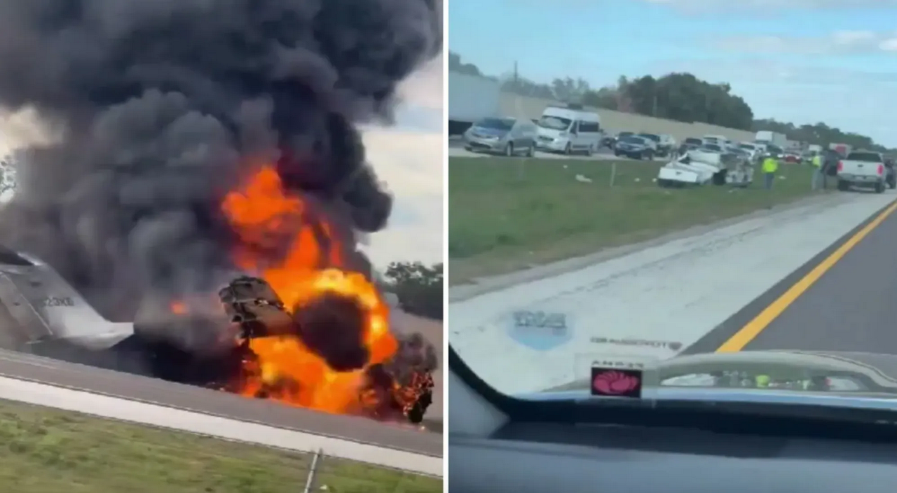 Avioneta se estrella contra autopista de Florida; el saldo son 2 muertos