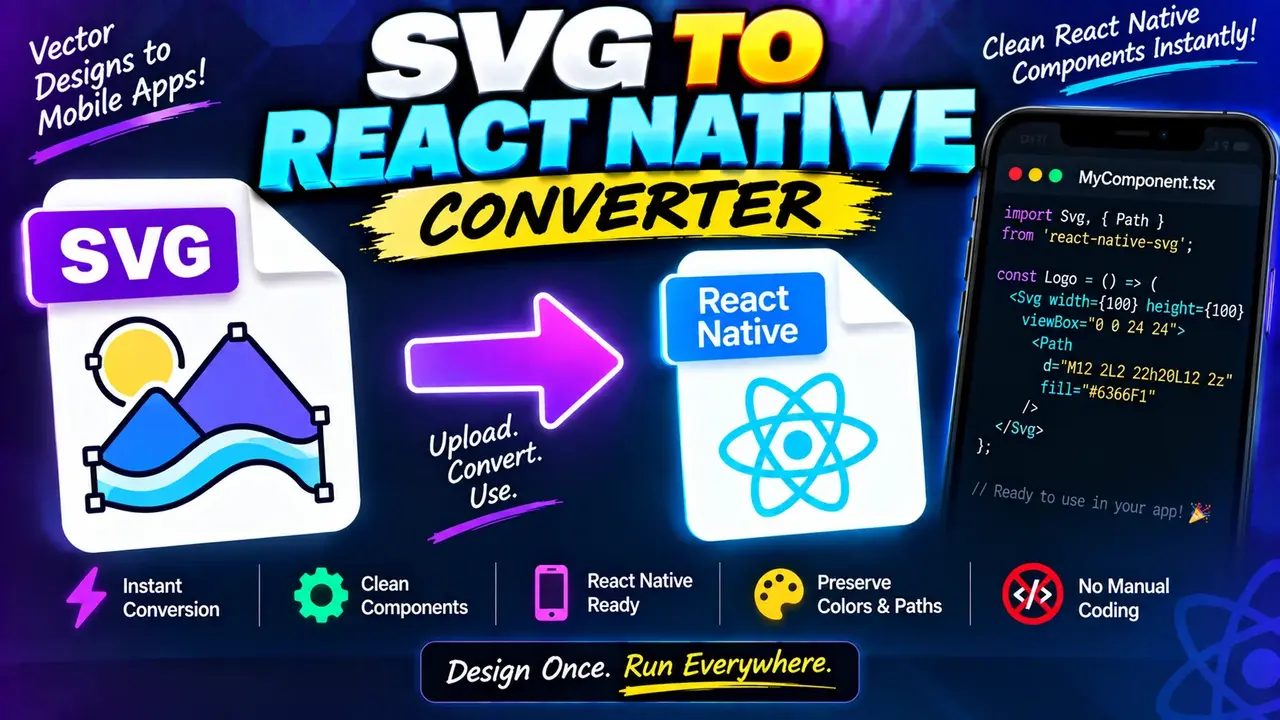 Svg To React Native Converter - Instant Jsx Component