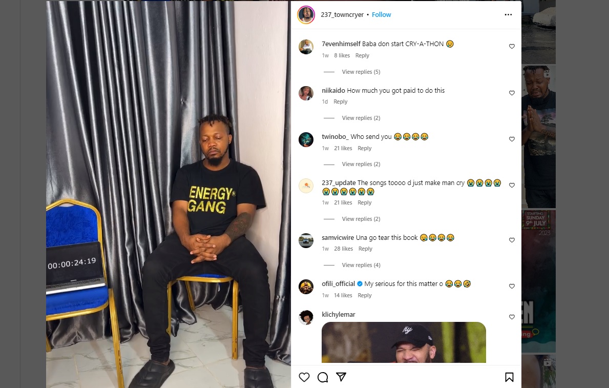 Seorang komedian dan content creator asal Nigeria baru-baru ini mendadak buta sementara waktu setelah mencoba menangis berjam-jam dengan target selama 100 jam untuk memecahkan rekor dunia.