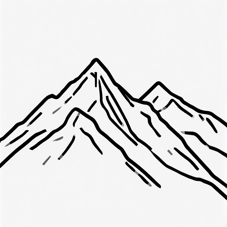Two-stylized-mountains-outline-11