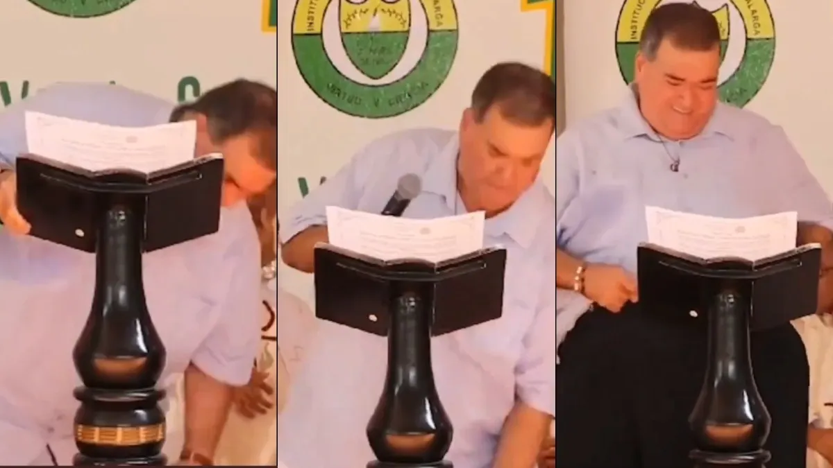 Alcalde presume sus calzones en pleno discurso y se vuelve viral, así fue el momento