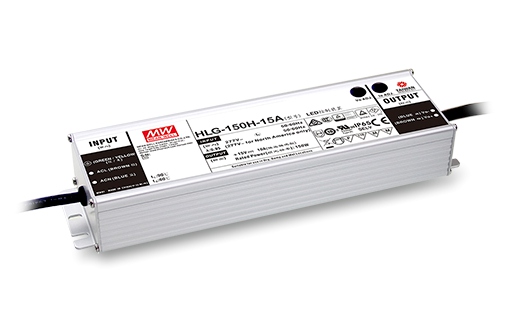Driver LED MEAN WELL HLG-150H-12B 12V 150W IP67 Regulable 3 en 1 Alta Eficiencia