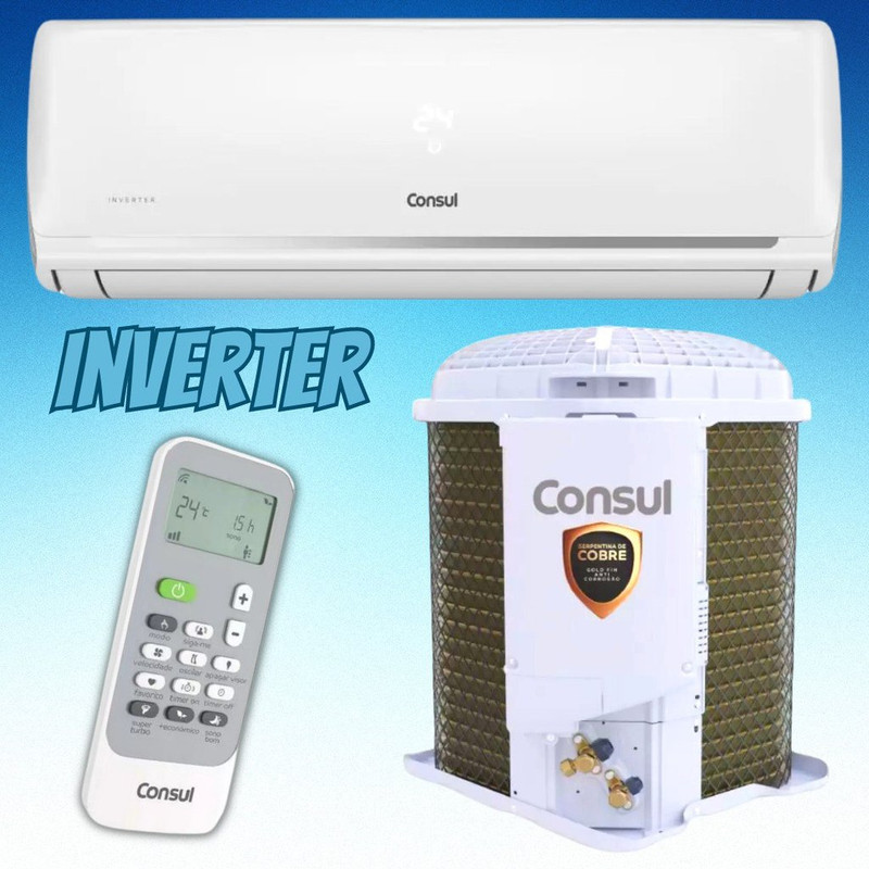 Ar Condicionado Split Inverter Consul Hi Wall 12000 BTUs Frio CBK12EBBNA – 220V Ar Condicionado Split Inverter Consul Hi Wall 12000 BTUs Frio CBK12EBBNA – 220V