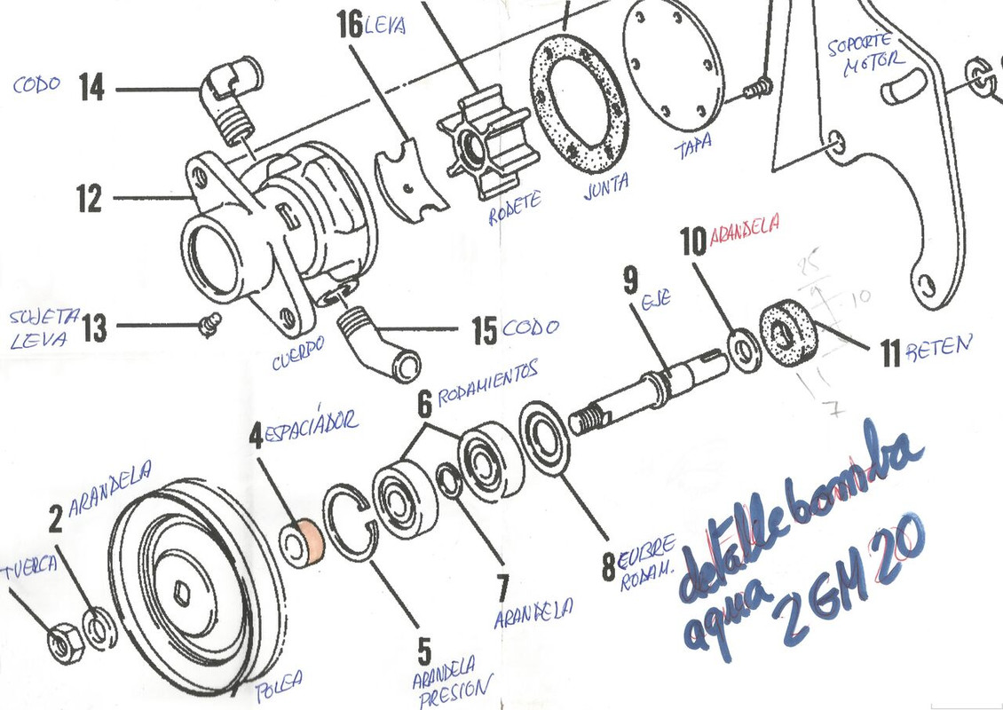 despiece bomba agua