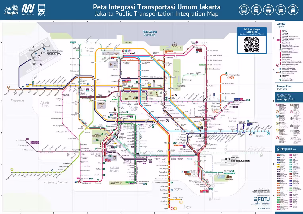 Peta Integrasi Transportasi Umum DKI Jakarta