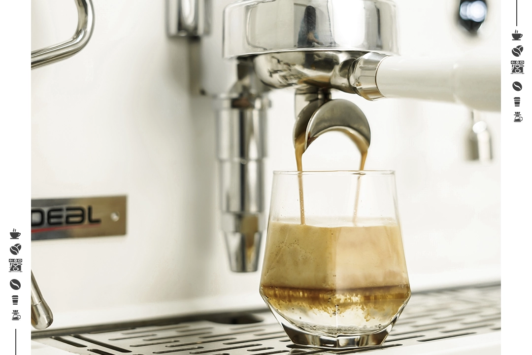 Espresso machine pouring fresh coffee.