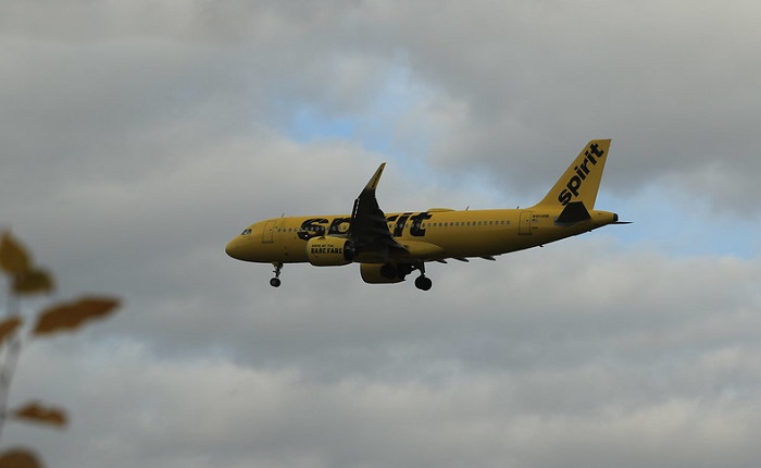 Ilusttasi maskapai Spirit Arlines. Pada Senin (14/11/2022), penerbangan Spirit Airlines 3152 berbalik arah dan kembali mendarat di Bandara Miami setelah penumpang berteriak 'api'.