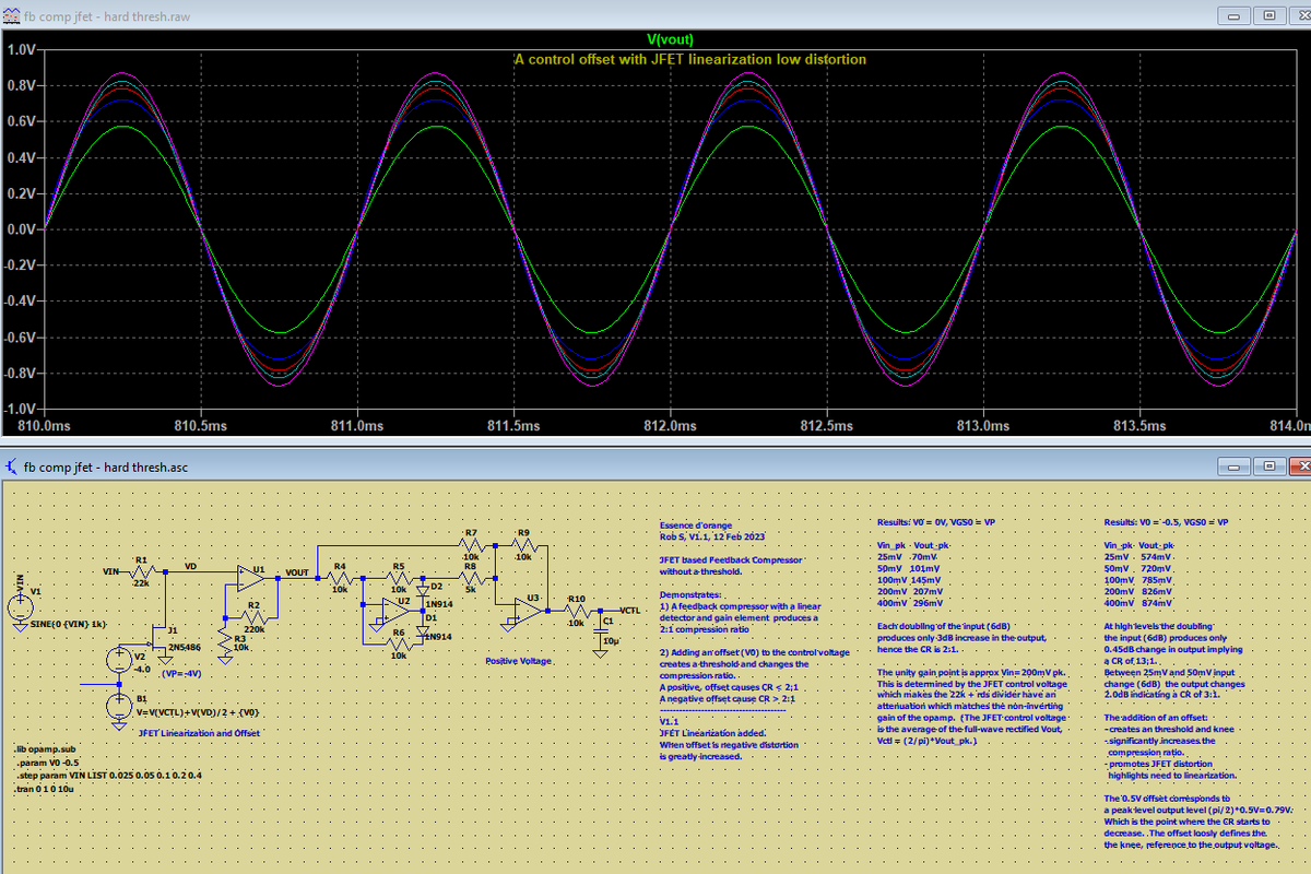 Feedback Compressor JFET - Ctl offset with linearization