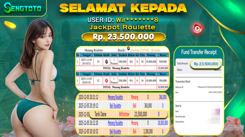 BUKTI PEMBAYARAN LIVE ROULETTE