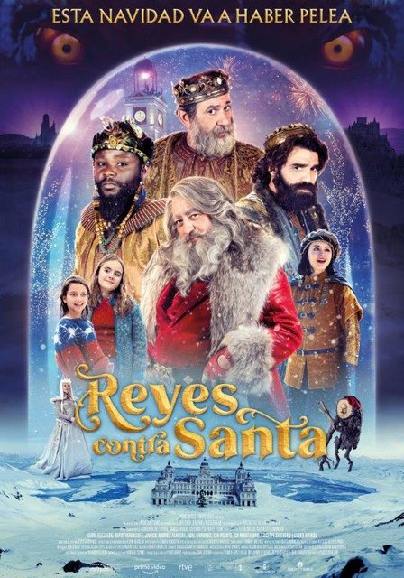 PÓSTER DE LA COMEDIA FAMILIAR “REYES CONTRA SANTA” CON KARRA ELEJALDE, DAVID VERDAGUER Y JANICK