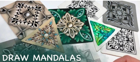 Draw Mandalas Using Patterns - Zentangle Inspired Mindful Drawing Class