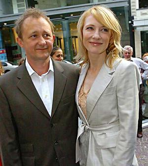    Cate Blanchett con amichevole, Marito Andrew Upton 