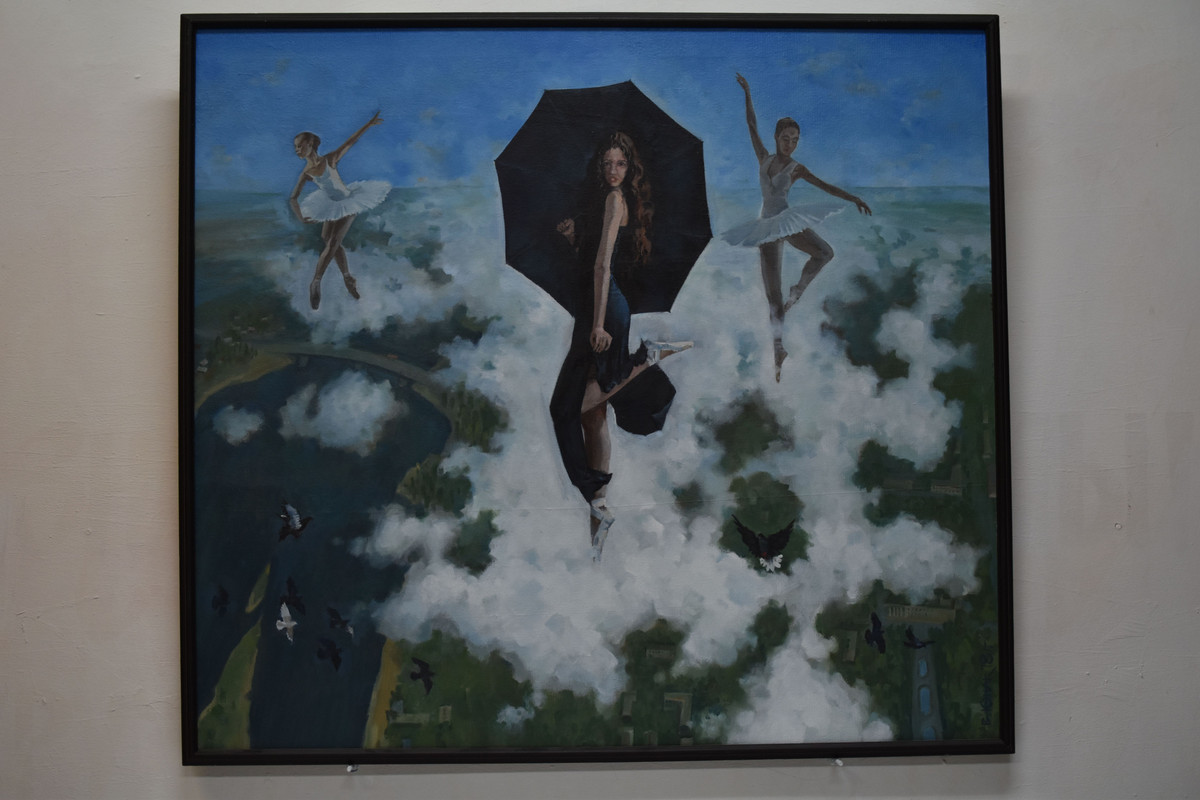 Танцы на облаках. ХМ, 98х100, 2018