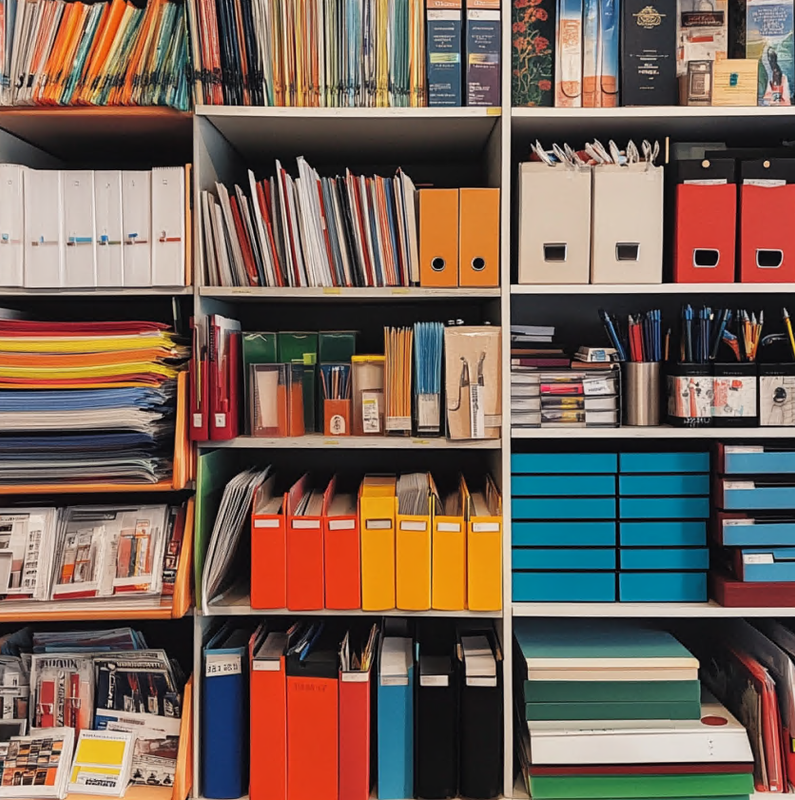 Planificación con material de papelería