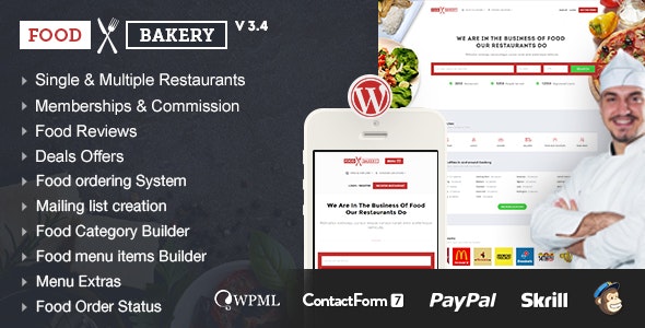 FoodBakery Theme Free Download