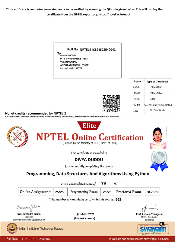 Programming, Data Structures And Algorithms Using Python