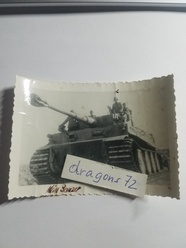 Foto Osten 1944 Endkampf Rückzug schw.Panzer Abt. Panzer Tiger Kommandant