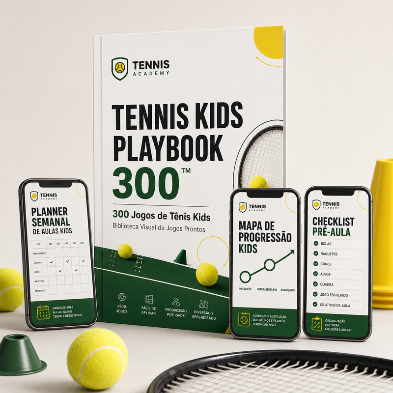 Mockup Plano Completo - 300 Jogos de Tênis Kids + 3 Bônus