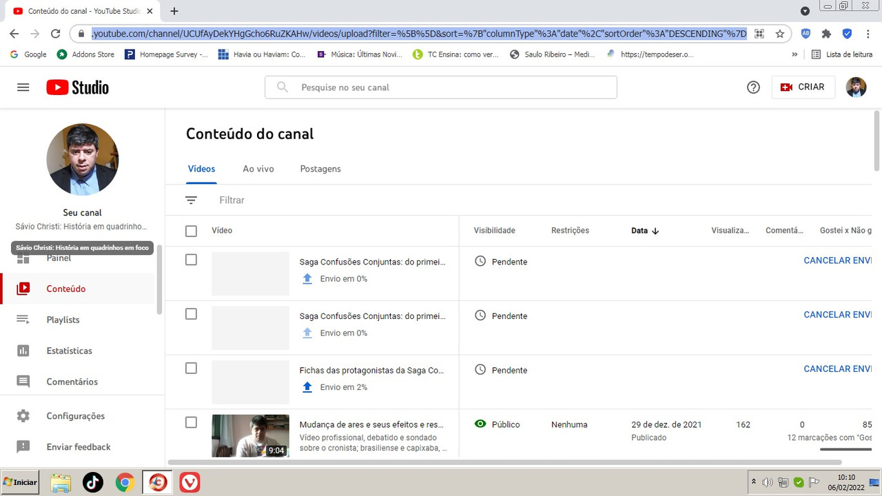 Mais recentes vídeos sendo carregados