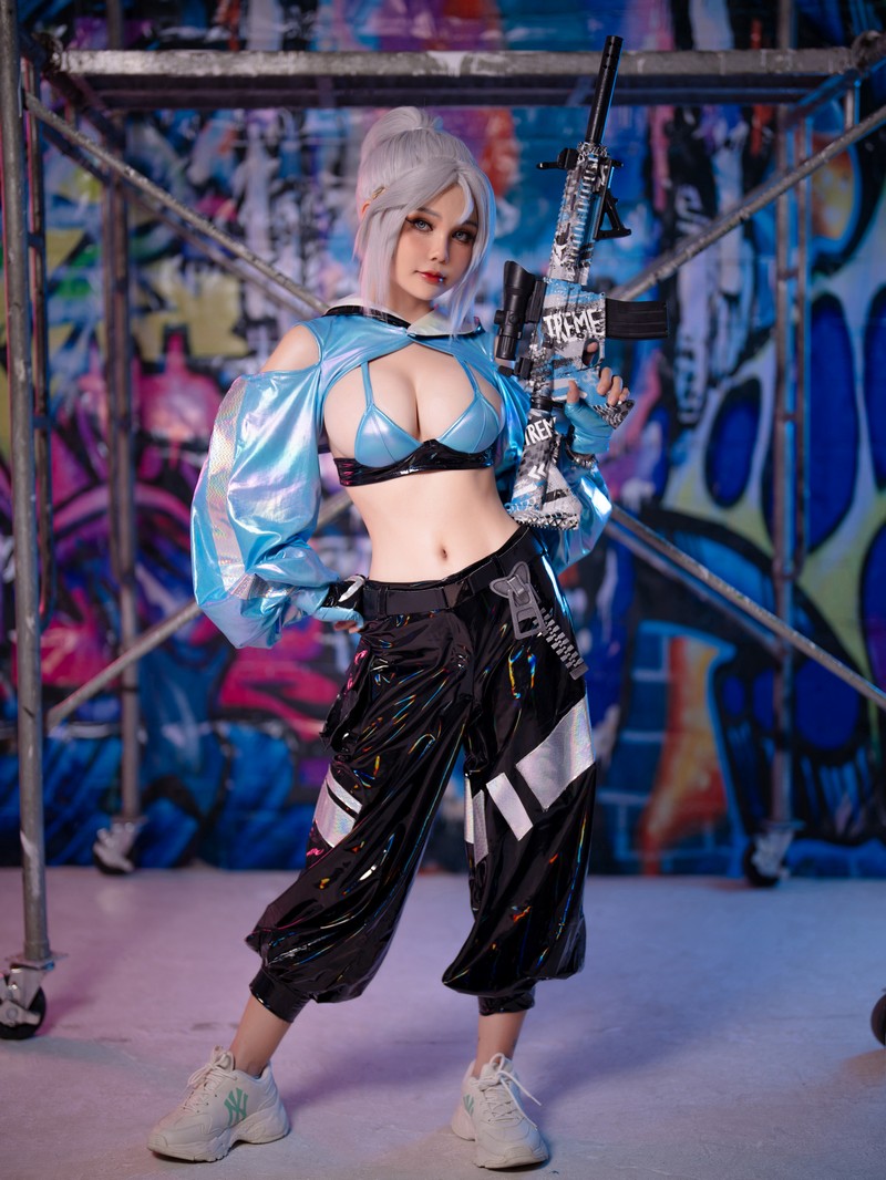 Joyce Lin2x Jett Cosplay Valorant 写真 44P插图1