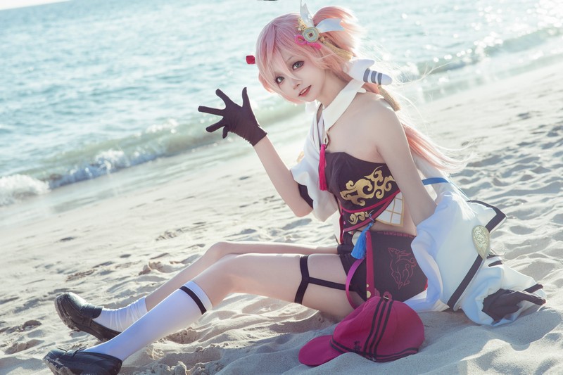 艾西Aiwest 原神烟绯花鸟与情Cosplay写真图集 烟绯角色高清图集 29P (176.4M)插图7