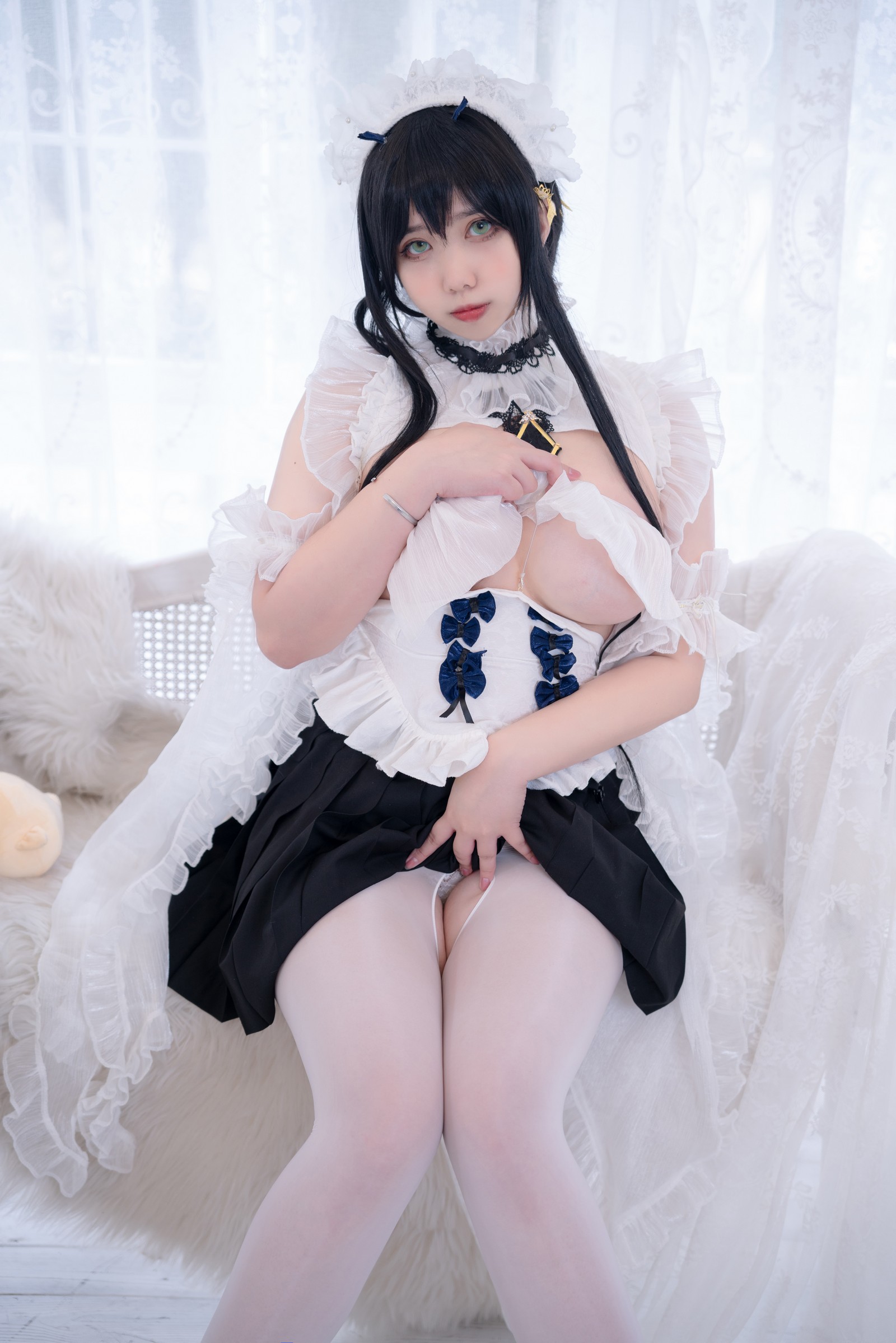 Meroko_魅瞳 – 碧蓝航线 不挠 女仆 Cos 写真（53P-744.2M）慵懒女仆主题高清图集插图3