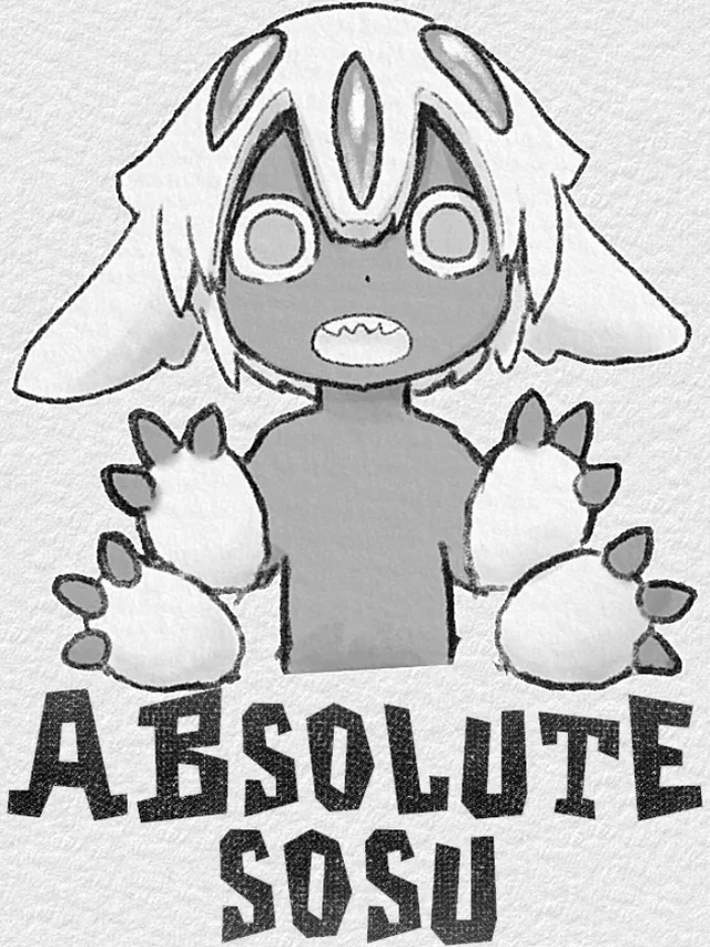 art of faputa from made in abyss above the text "absolute sosu"