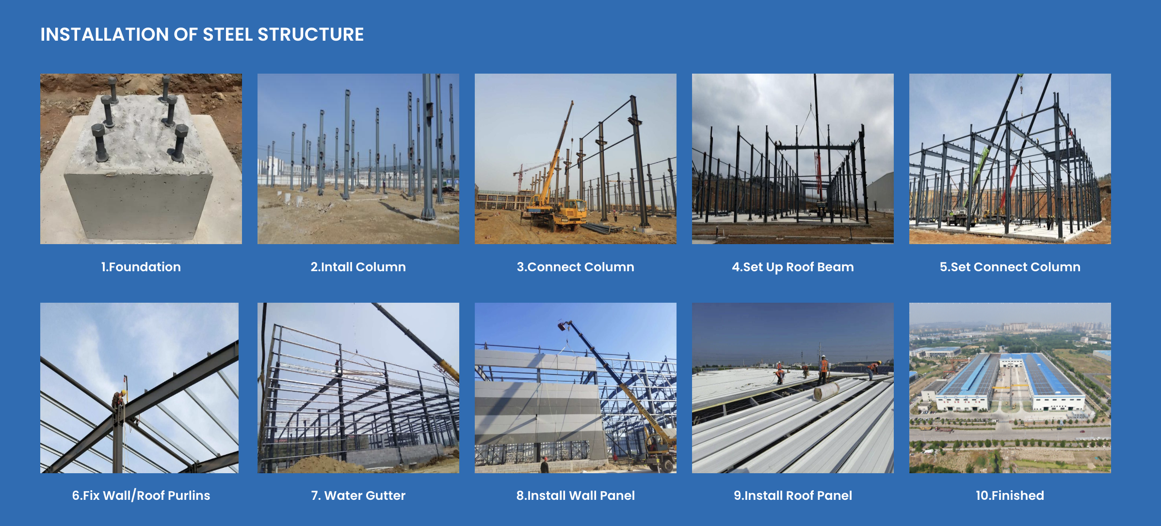 Interior of Steel Structure Workshop