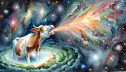 DALL-E-2023-10-14-17-29-14-Watercolor-painting-Within-the-profound-expanse-of-the-cosmos-a-cow-c