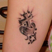 Cross-Heart-Star-Tattoo-On-Wrist