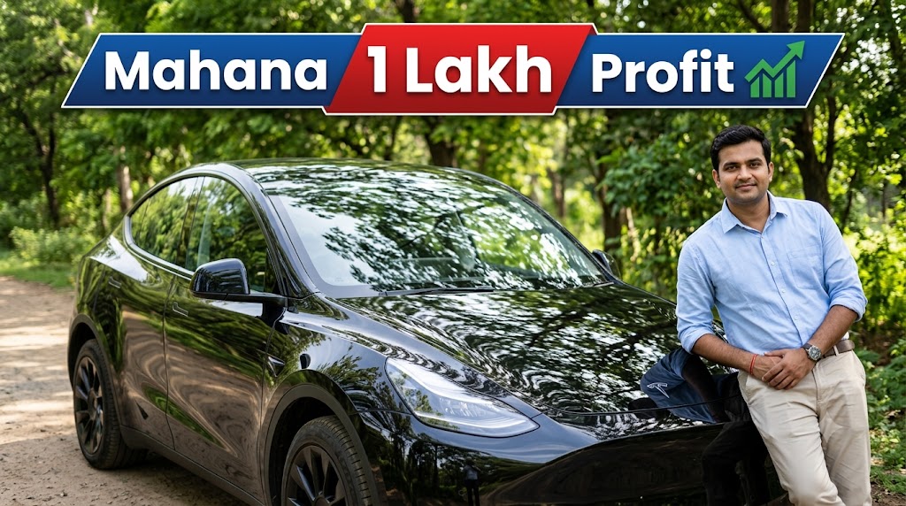 AI-generated example result for the youtube-thumbnail prompt: Automotive & Business – "Mahana / 1 Lakh" | Automotive Business Review Youtube Thumbnail AI YouTube Thumbnail Prompt