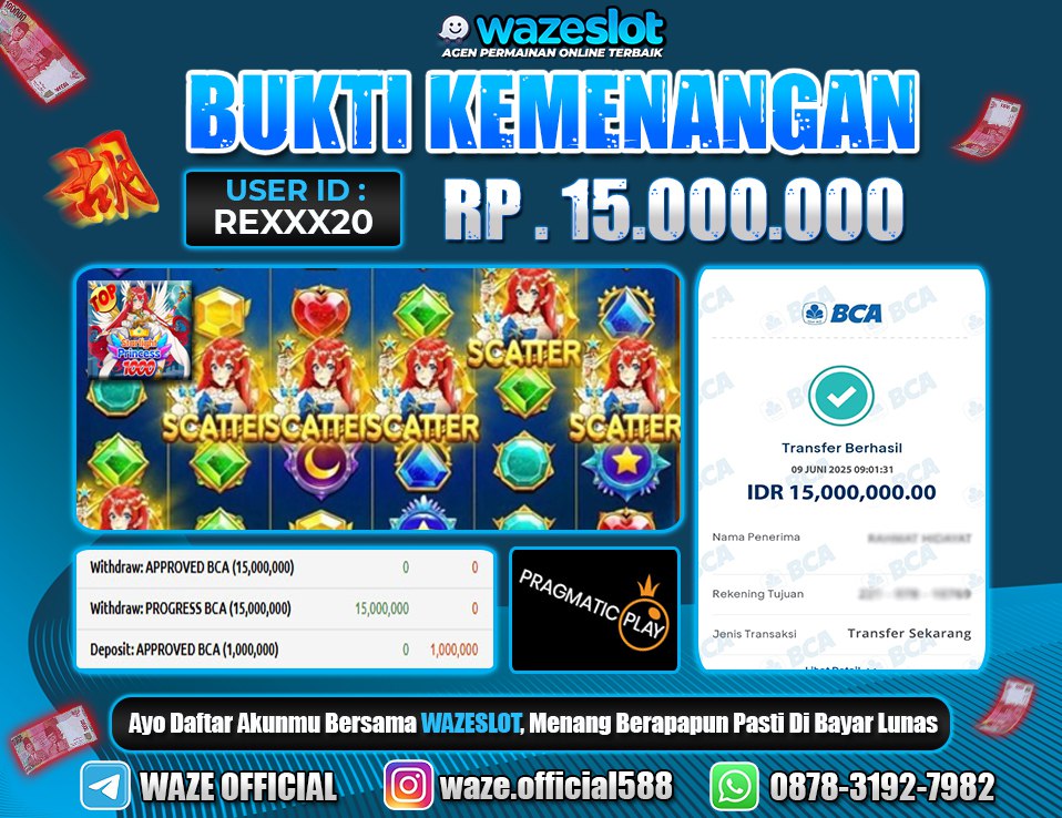 BUKTI KEMENANGAN 09 JUNI 2025 DI GAME STARLIGHT PRINCESS 1000