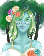 A pretty smiling spring eladrin