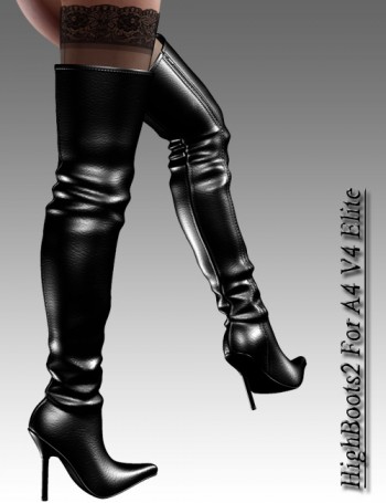 Daz3 D High Boots2 for A4 V4 Elite ps ac2937b