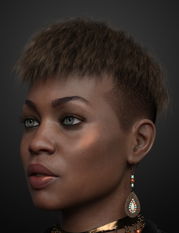 Short Undercut Hair for Genesis 3, 8, and 8.1 Males and Females 