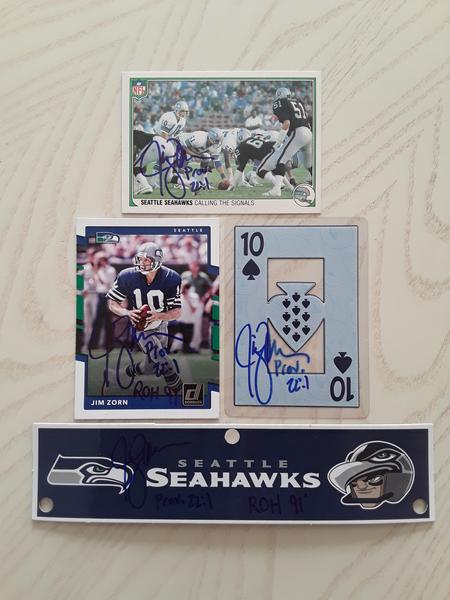 NFL Jim Zorn Autographs 4/4