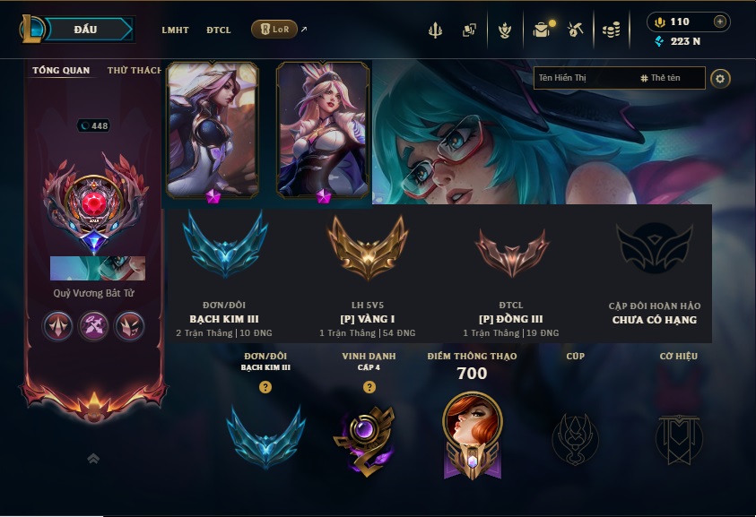 Acc LMHT # - Khung Bạch Kim