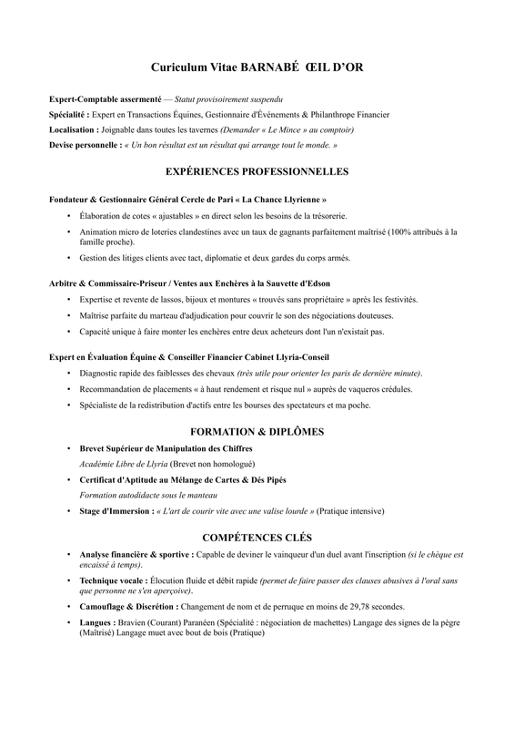 CV barnabé