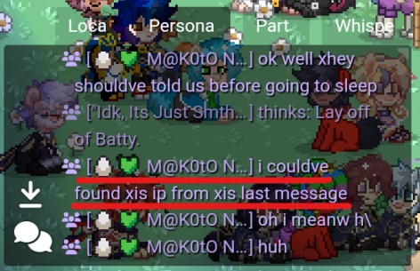 Said smthing abt stealing Bat's IP from that "message"