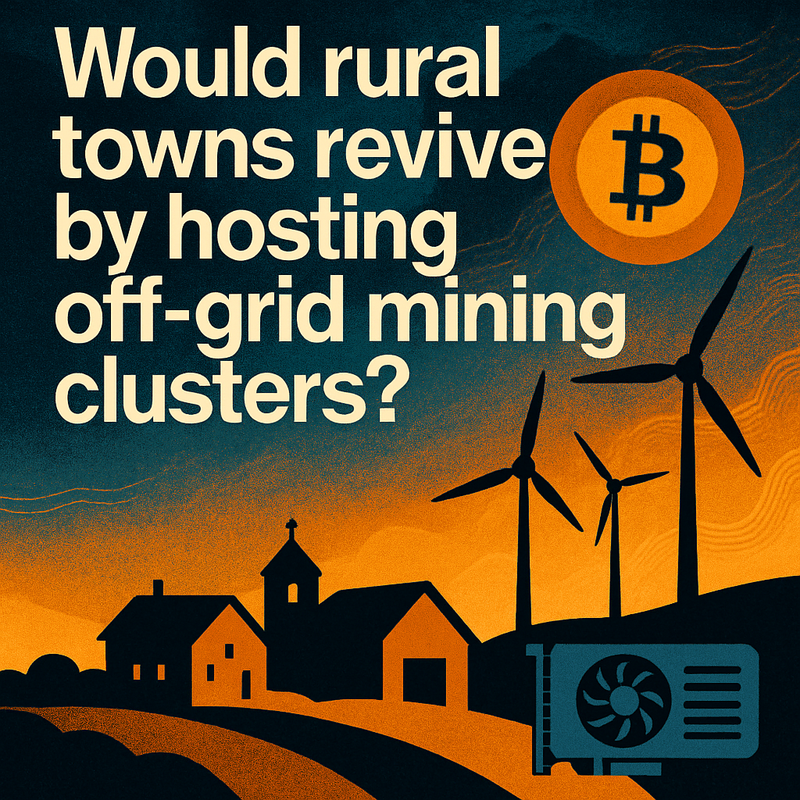 Would rural towns revive by hosting off-grid mining clusters?