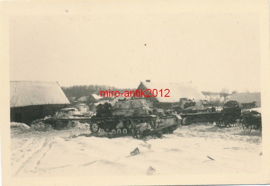 Foto, Wehrmacht, kampfunfähiger Panzer, Tank, Ru