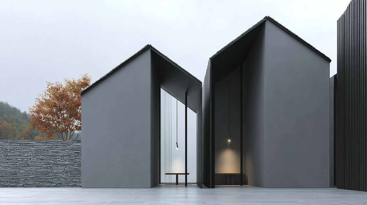 Another view of a modern residential house