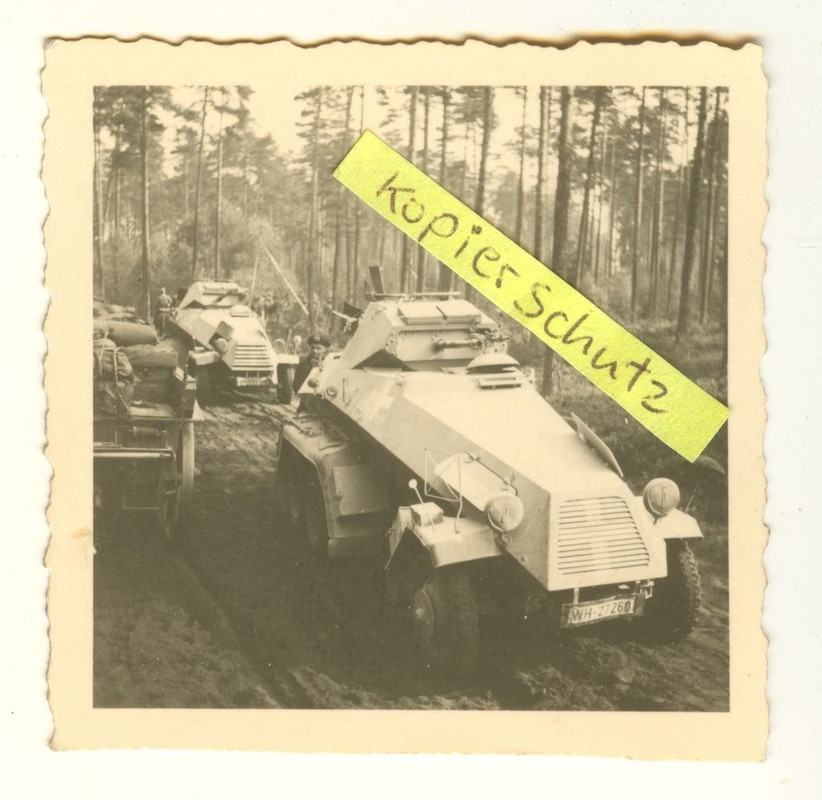 orig. Foto Panzerspähwagen WH-Kennzeichen 2.WK