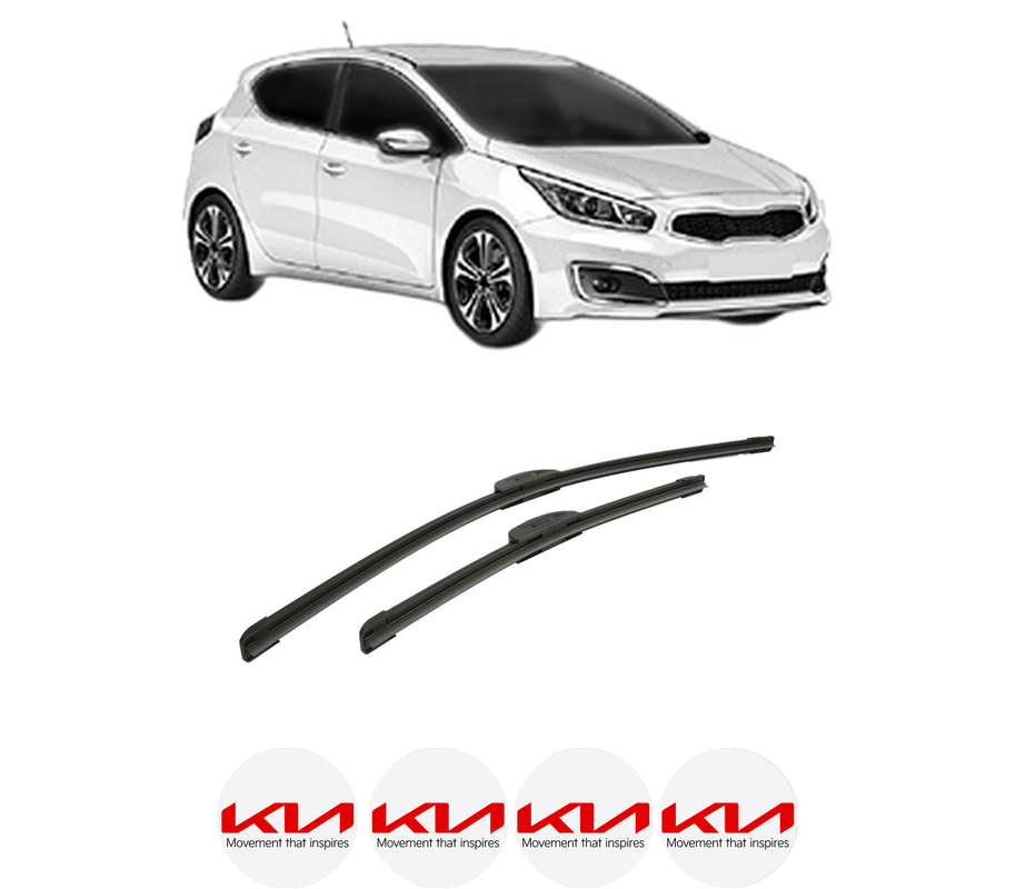 Set stergatoare auto KIA CEED (CD) din 2018-2021, pentru parbriz auto, 2 bucati, Bosch Aerotwin Retrofit, din cauciuc siliconat rezistent, 4 Stickere Auto KIA
