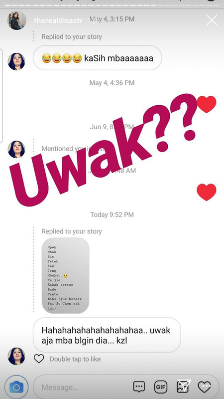 Instastory Dian sastro