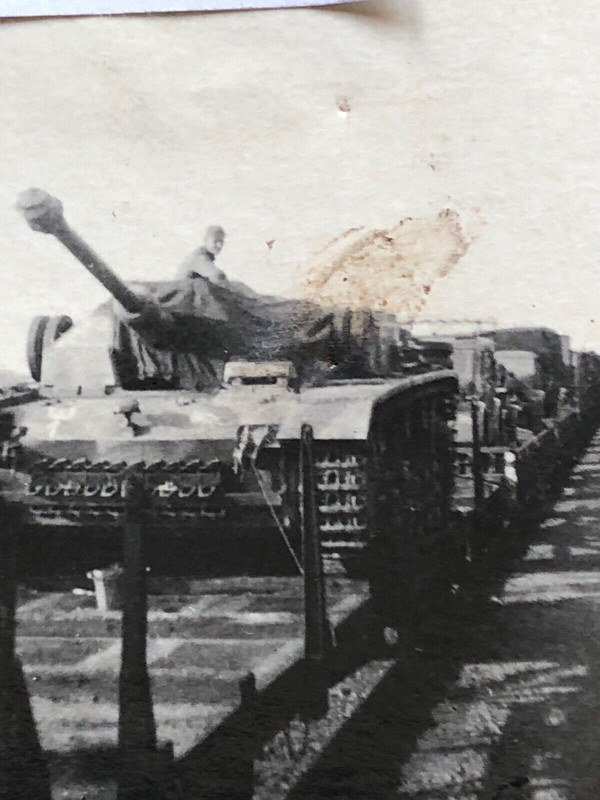 Altes Foto-Transport-Panzer-Tank-Langrohr-Sturmgeschütz-Kennung-WW2 (2)