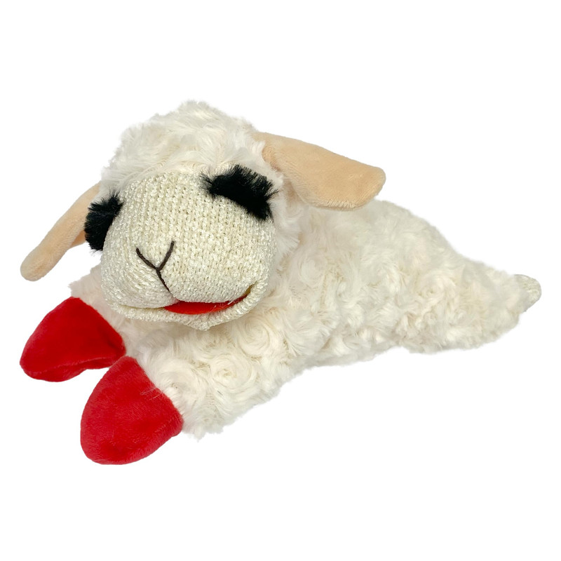 Multipet Lamb Chop Squeaky Plush Dog Toy 10 Inch